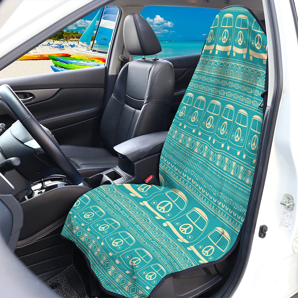 Vintage Hippie Van Pattern Print Waterproof Car Seat Cover