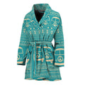 Vintage Hippie Van Pattern Print Women's Bathrobe