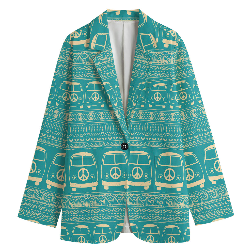 Vintage Hippie Van Pattern Print Women's Blazer