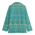 Vintage Hippie Van Pattern Print Women's Cotton Blazer