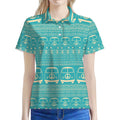 Vintage Hippie Van Pattern Print Women's Polo Shirt