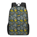 Vintage Honey Bee Print 17 Inch Backpack