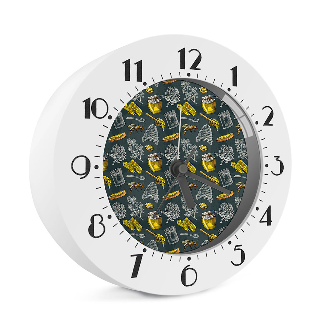 Vintage Honey Bee Print Alarm Clock