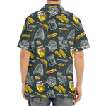Vintage Honey Bee Print Aloha Shirt
