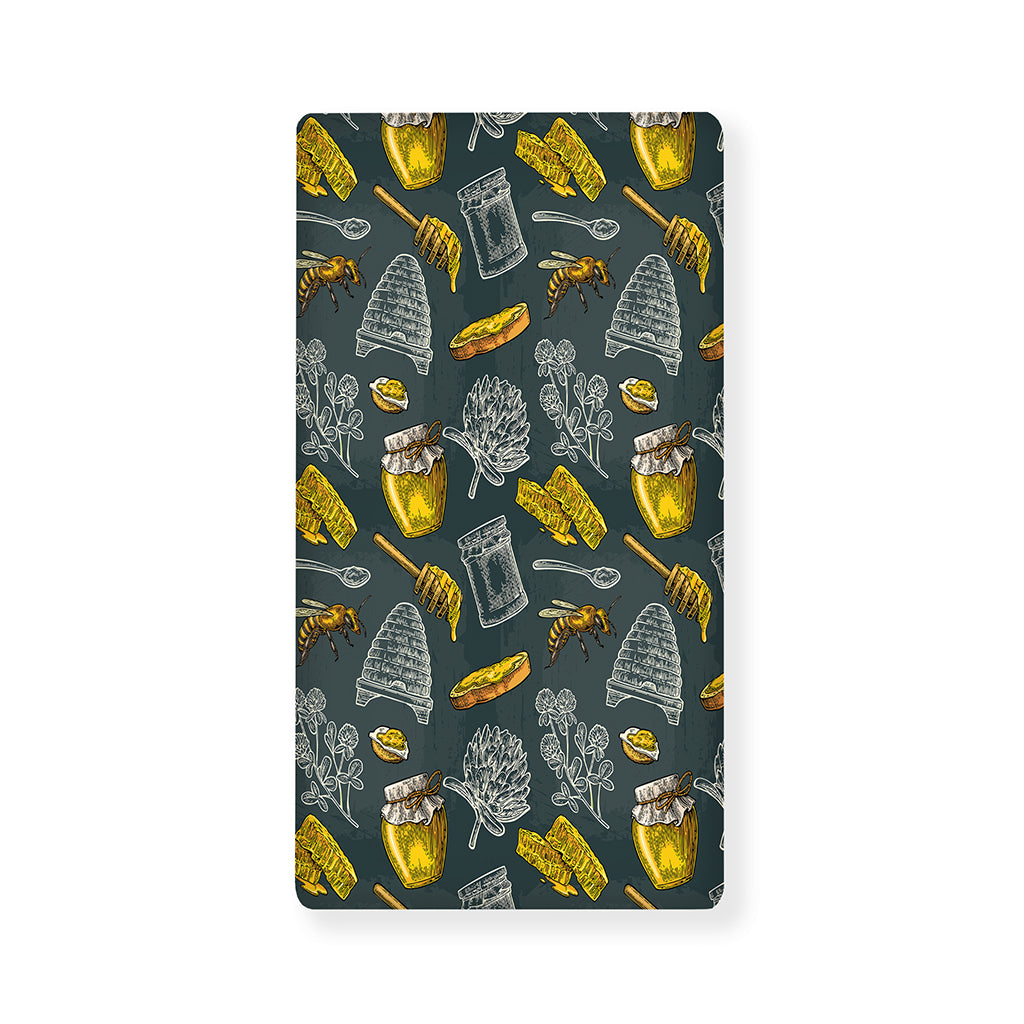 Vintage Honey Bee Print Baby Crib Sheet