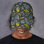 Vintage Honey Bee Print Baseball Cap