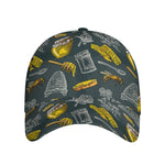 Vintage Honey Bee Print Baseball Cap