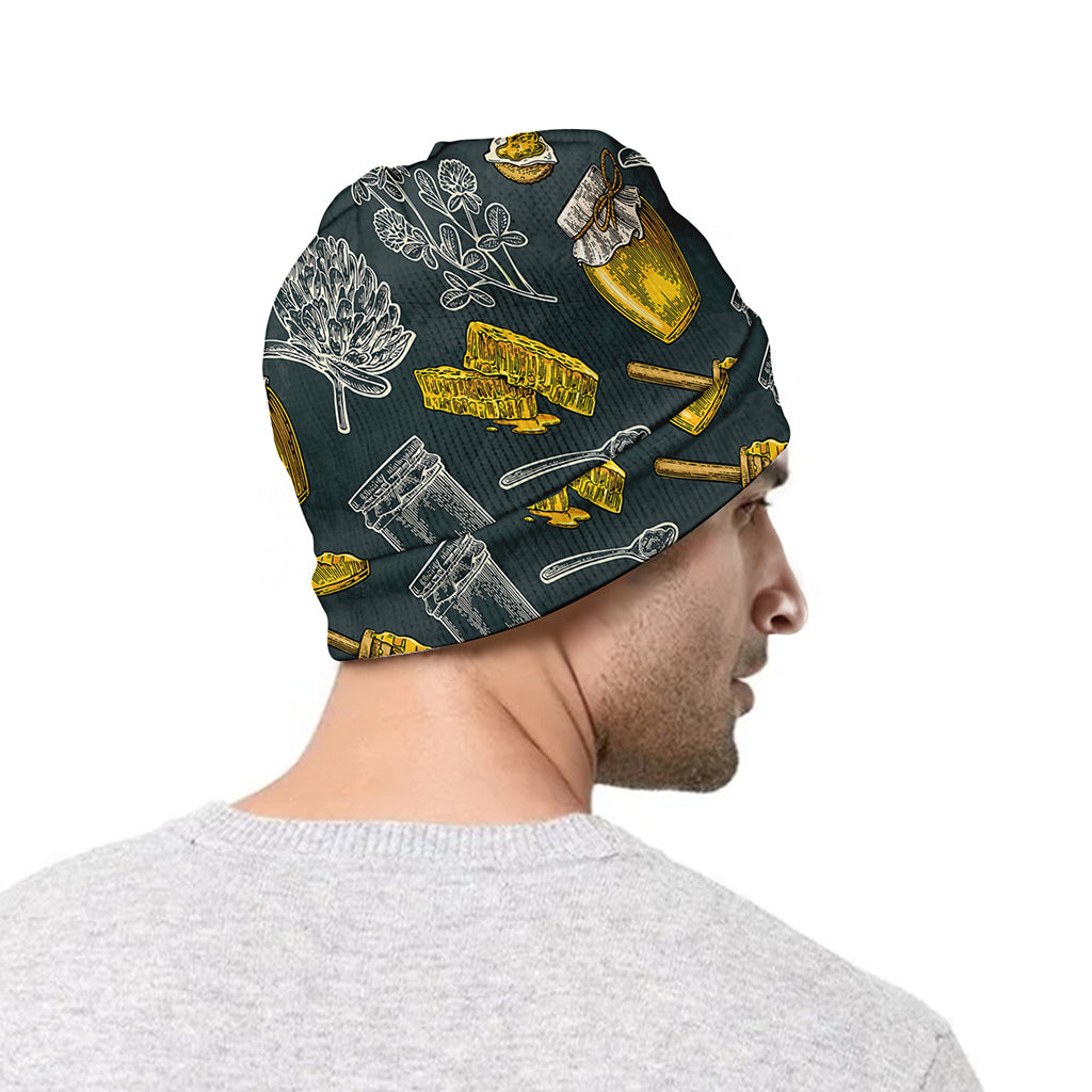 Vintage Honey Bee Print Beanie