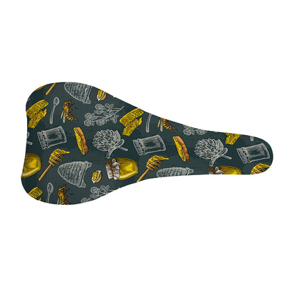 Vintage Honey Bee Print Bicycle Seat Cover