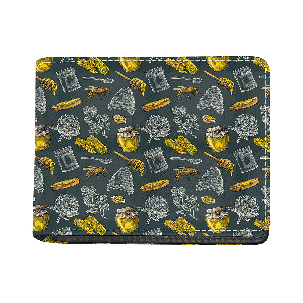 Vintage Honey Bee Print Bifold Wallet