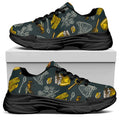 Vintage Honey Bee Print Black Chunky Shoes