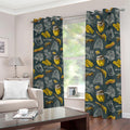 Vintage Honey Bee Print Dimout Grommet Curtains