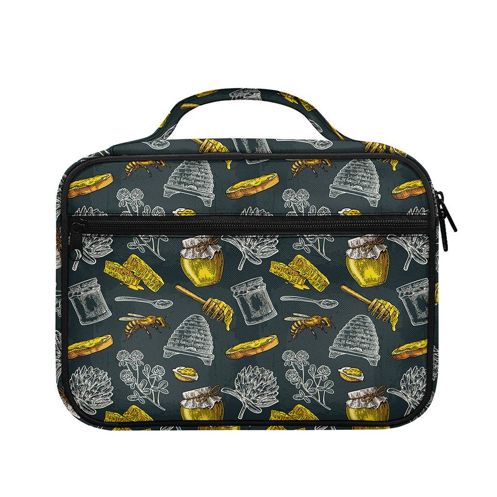 Vintage Honey Bee Print Briefcase Bible Bag