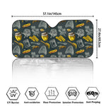 Vintage Honey Bee Print Car Windshield Sun Shade