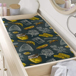 Vintage Honey Bee Print Changing Pad Cover