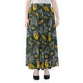 Vintage Honey Bee Print Chiffon Maxi Skirt