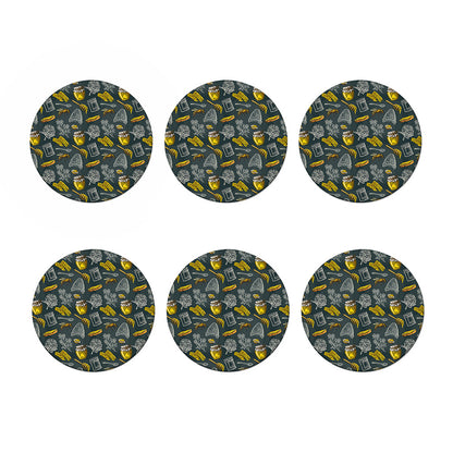 Vintage Honey Bee Print Coaster Set