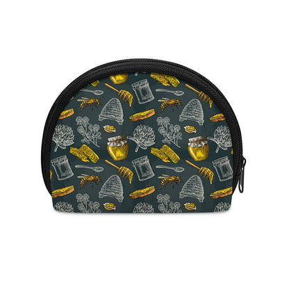 Vintage Honey Bee Print Coin Purse