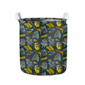 Vintage Honey Bee Print Collapsible Laundry Basket