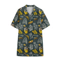 Vintage Honey Bee Print Cotton Hawaiian Shirt