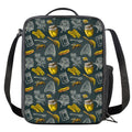 Vintage Honey Bee Print Crossbody Lunch Bag
