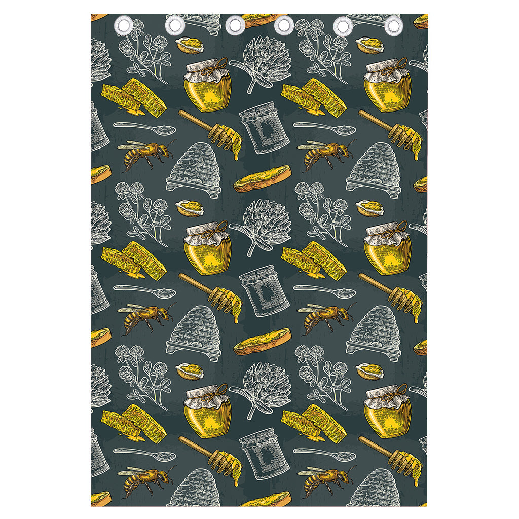 Vintage Honey Bee Print Curtain