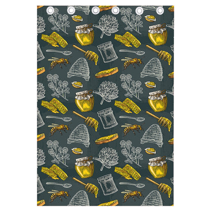 Vintage Honey Bee Print Curtain