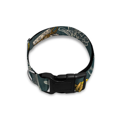 Vintage Honey Bee Print Dog Collar