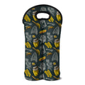 Vintage Honey Bee Print Double Neoprene Wine Tote