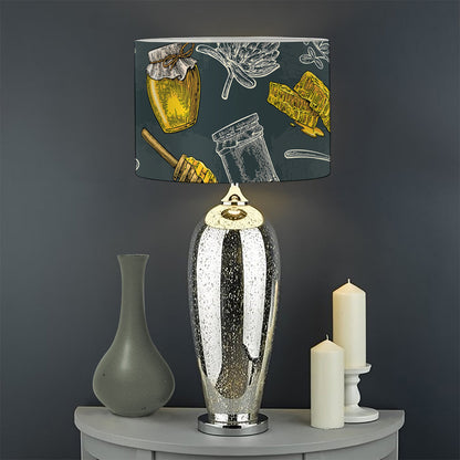Vintage Honey Bee Print Drum Lamp Shade
