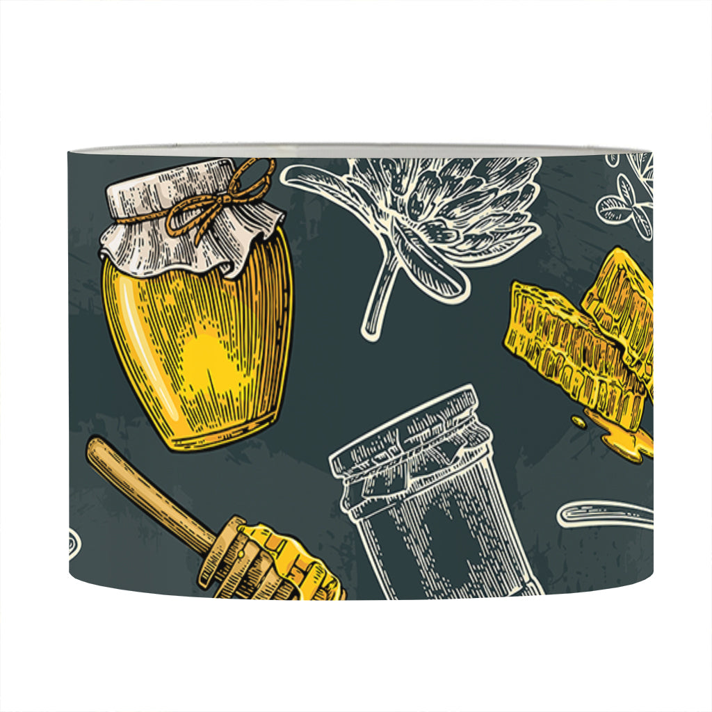 Vintage Honey Bee Print Drum Lamp Shade