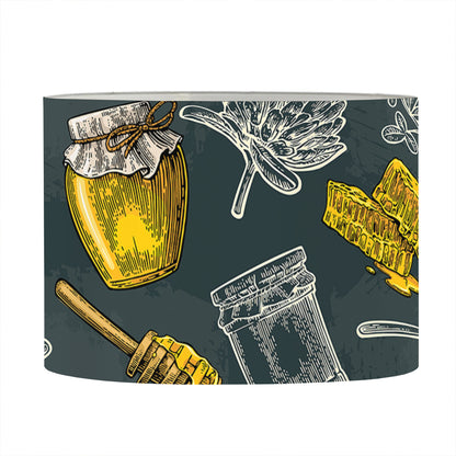 Vintage Honey Bee Print Drum Lamp Shade