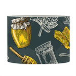 Vintage Honey Bee Print Drum Lamp Shade