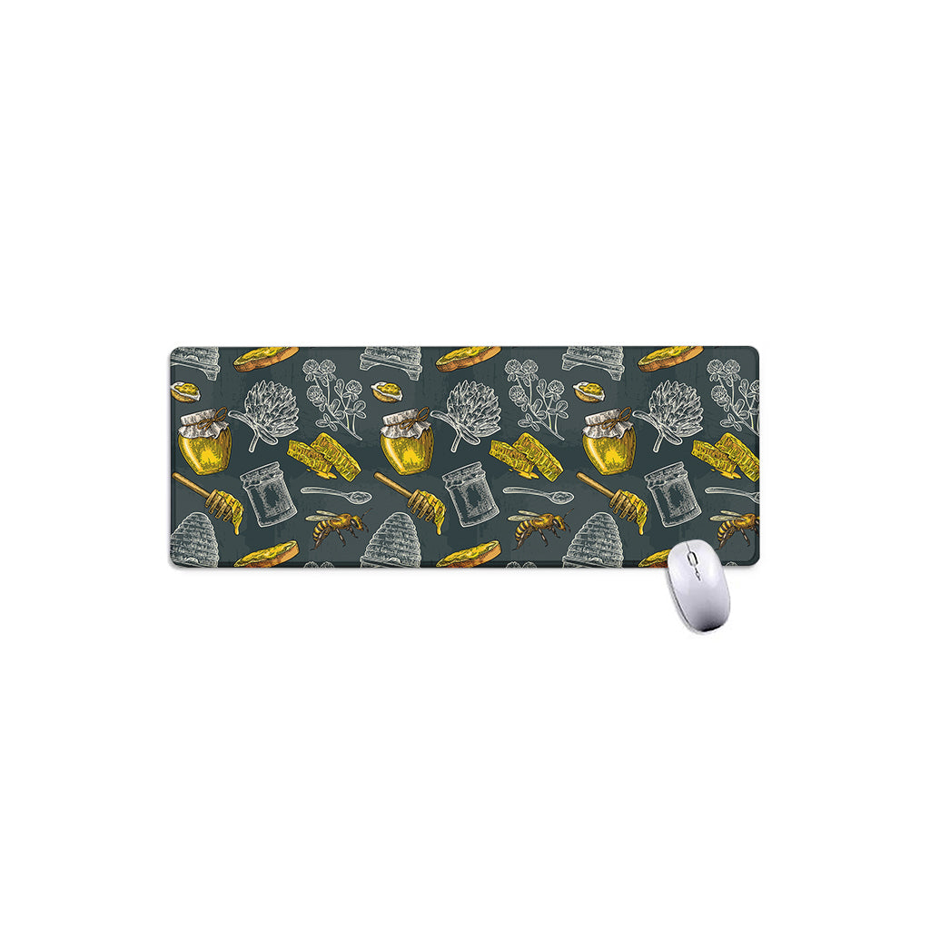 Vintage Honey Bee Print Extended Mouse Pad