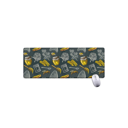 Vintage Honey Bee Print Extended Mouse Pad