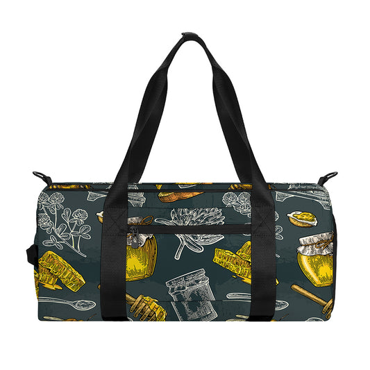 Vintage Honey Bee Print Gym Bag