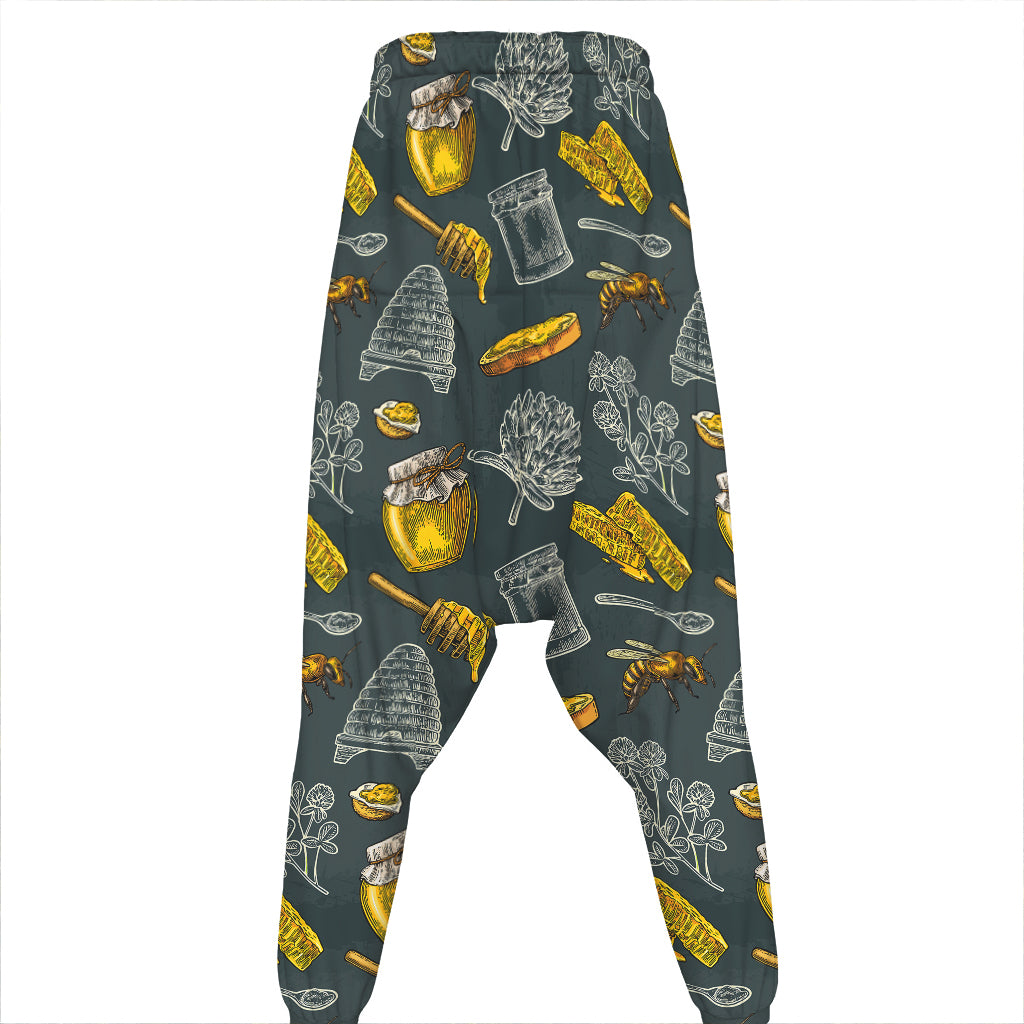 Vintage Honey Bee Print Hammer Pants