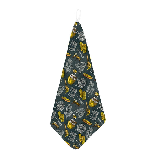Vintage Honey Bee Print Hand Towel