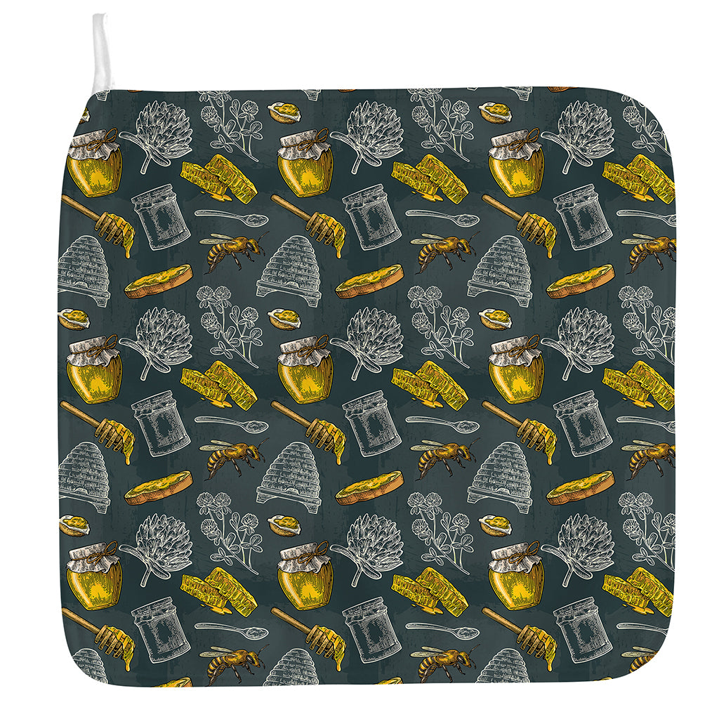 Vintage Honey Bee Print Hand Towel