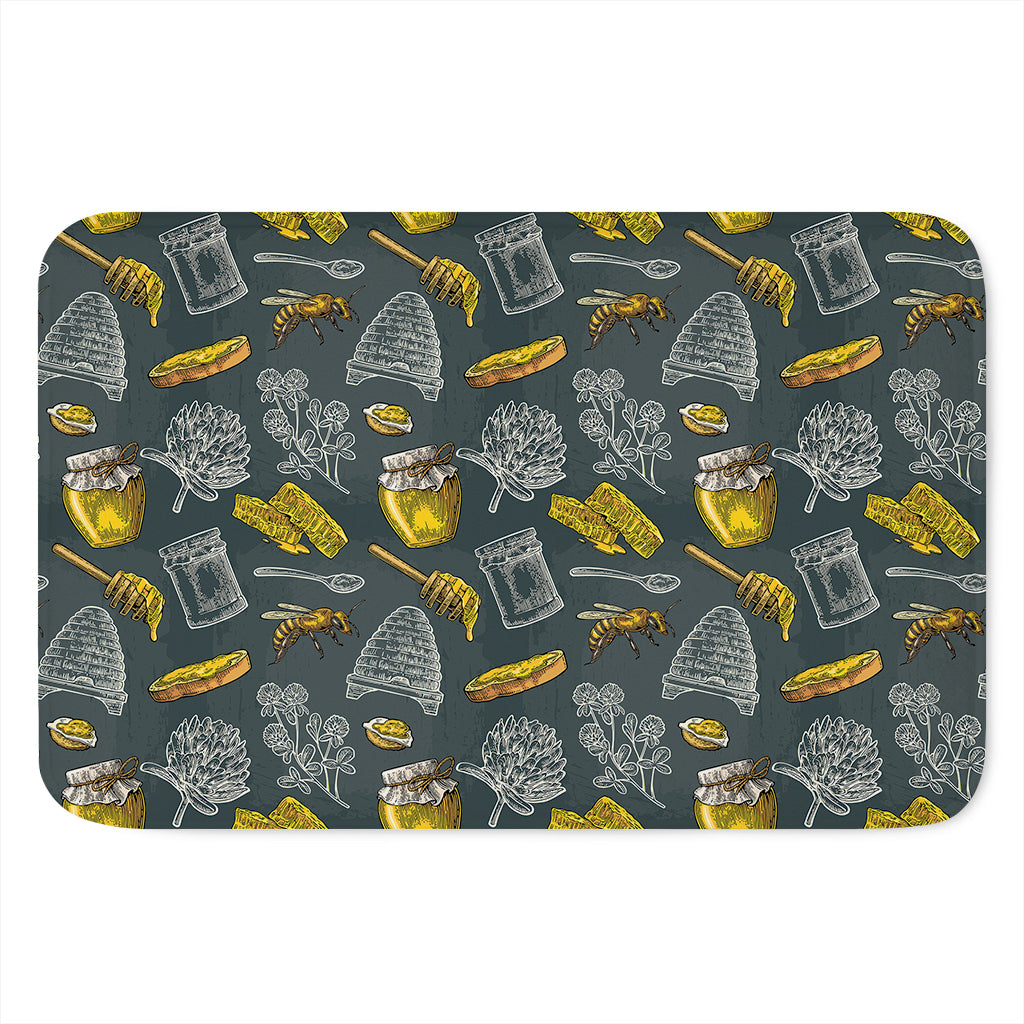 Vintage Honey Bee Print Indoor Door Mat