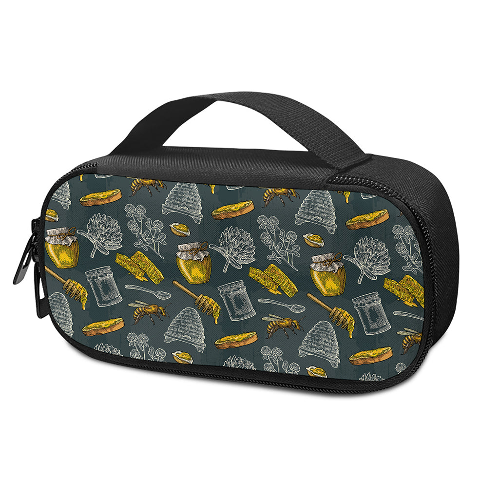 Vintage Honey Bee Print Insulin Cooler Travel Case