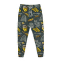 Vintage Honey Bee Print Jogger Pants