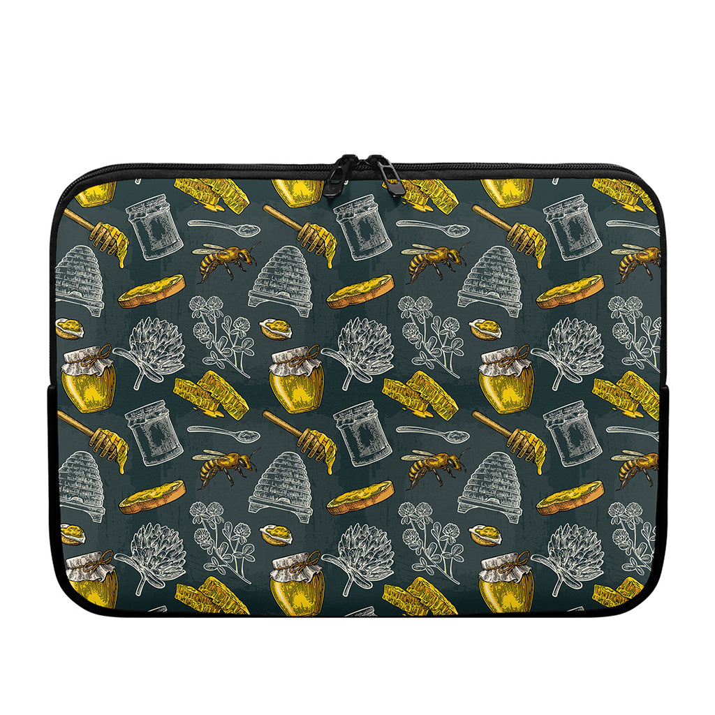 Vintage Honey Bee Print Laptop Sleeve