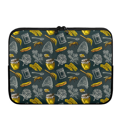 Vintage Honey Bee Print Laptop Sleeve