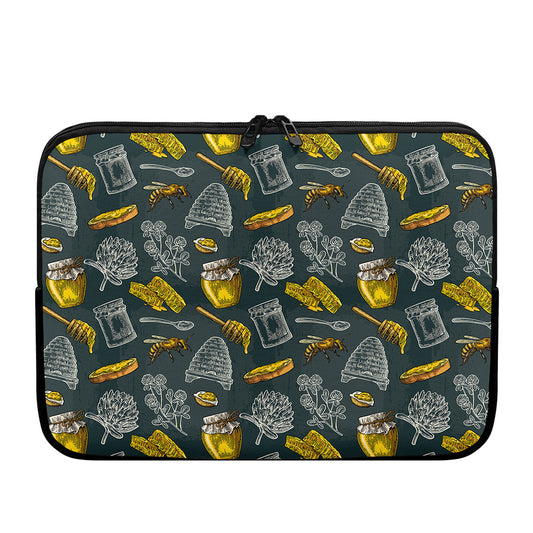 Vintage Honey Bee Print Laptop Sleeve