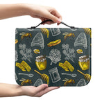 Vintage Honey Bee Print Leather Bible Cover