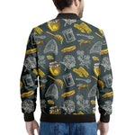 Vintage Honey Bee Print Men's Bomber Jacket
