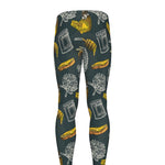 Vintage Honey Bee Print Men's leggings
