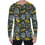 Vintage Honey Bee Print Men's Long Sleeve T-Shirt