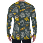 Vintage Honey Bee Print Men's Long Sleeve T-Shirt